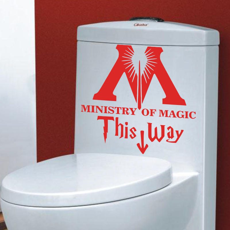 Nálepka Na Stenu Do Kúpeľne Ministry Of Magic Home Decor Toalet Nálepky Na Pre Domácich Majstrov