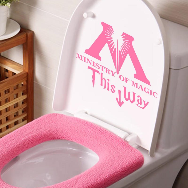 Nálepka Na Stenu Do Kúpeľne Ministry Of Magic Home Decor Toalet Nálepky Na Pre Domácich Majstrov