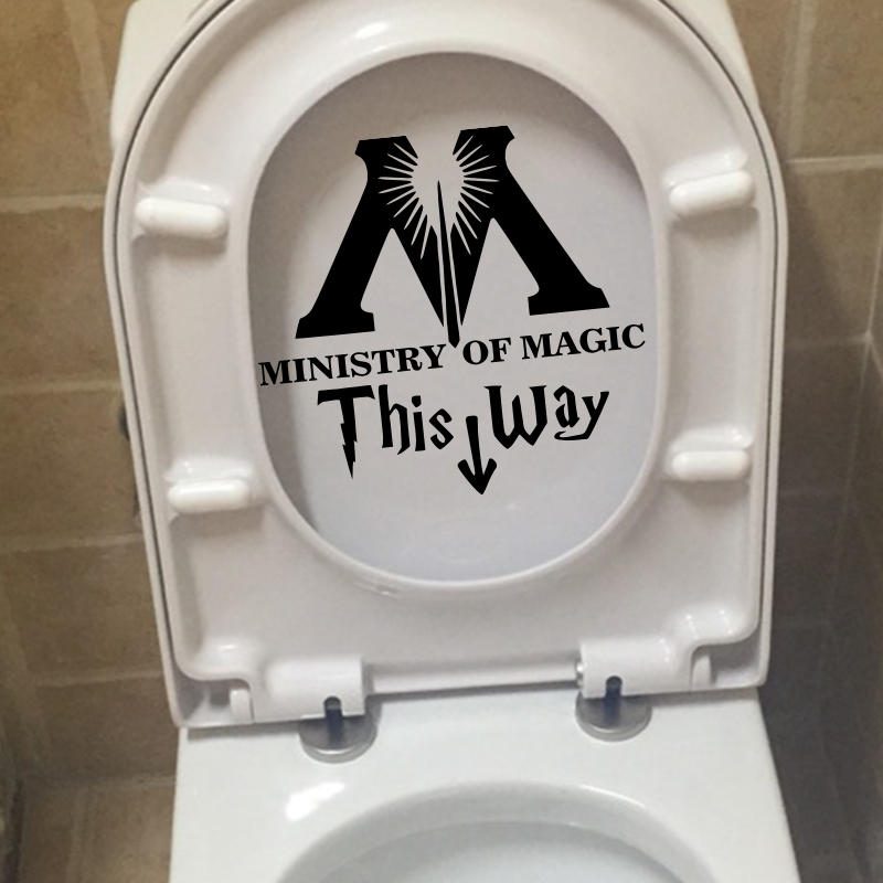 Nálepka Na Stenu Do Kúpeľne Ministry Of Magic Home Decor Toalet Nálepky Na Pre Domácich Majstrov