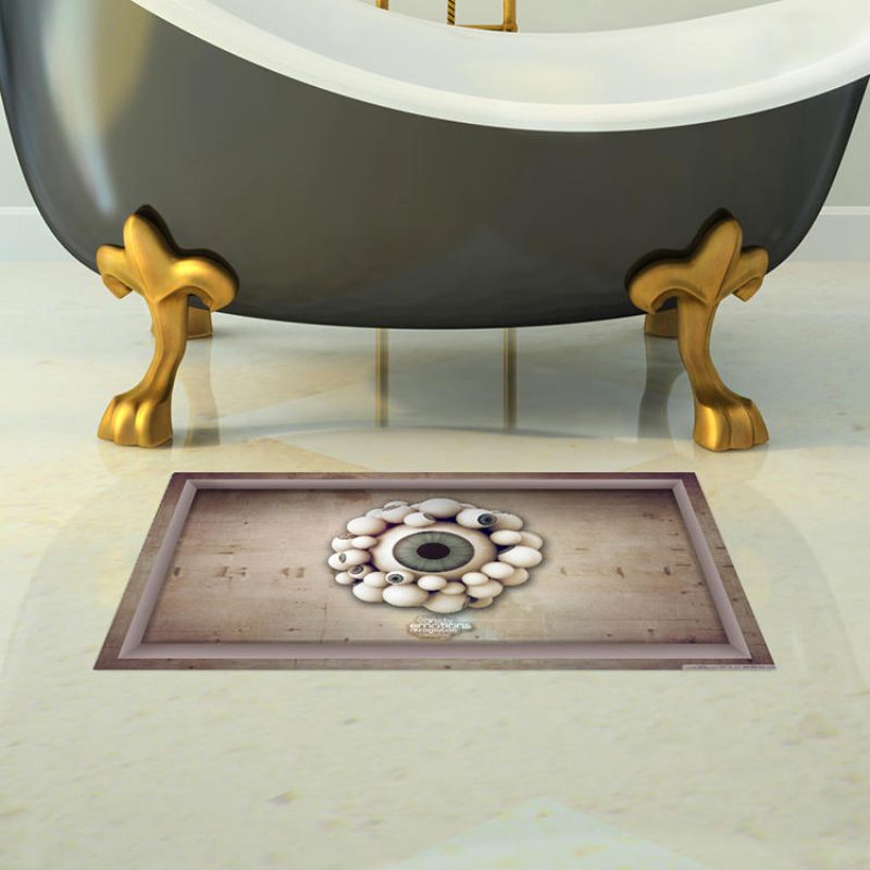 Pag 3d Kúpeľňový Protišmykový Vzor Očnej Gule Nálepka Na Podlahu Vodotesná A Umývateľná Výzdoba Sprchy