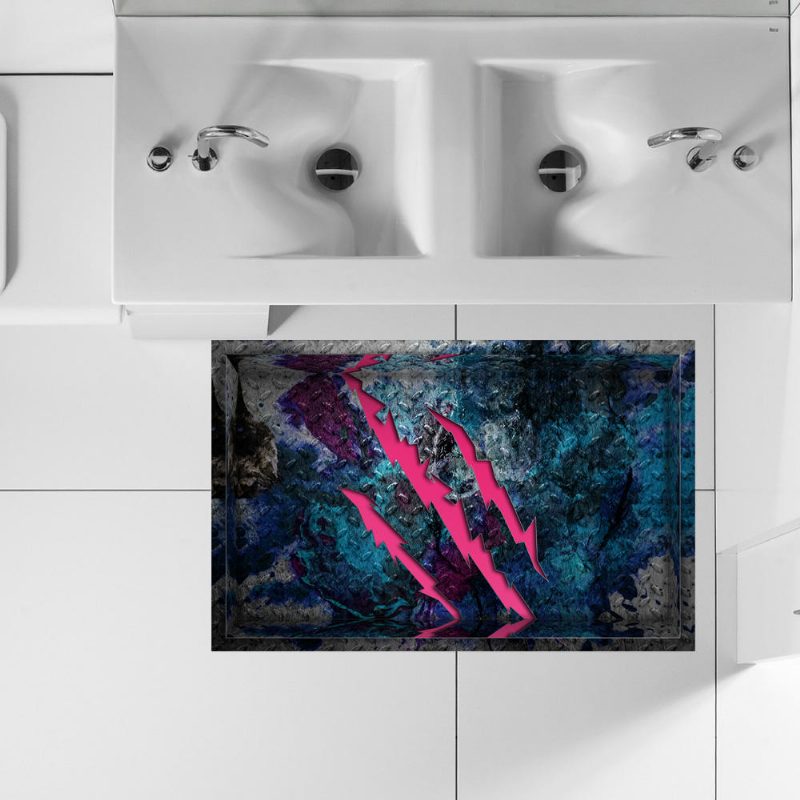 Pag 3d Protišmykový Vzor Do Kúpeľne Nálepka Na Podlahu Vodotesná A Umývateľná Výzdoba Sprchy