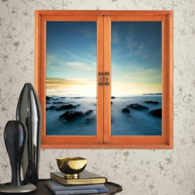 Rozprávková Krajina 3d Pohľad Z Umelého Okna 3d Nálepky Na Stenu Na Izby Domov Dekorácia Na Darček Aurora