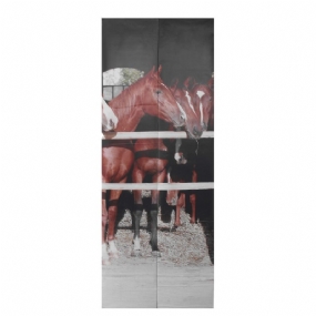 Samolepiace Nálepky Na Stenu 3d Creative Horse Door Home Art Decor