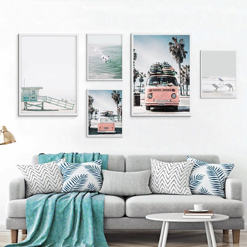 Sea Beach Landscape Nordic Plagát Nástenné Obrazy Na Plátne Home Decorations Unframe