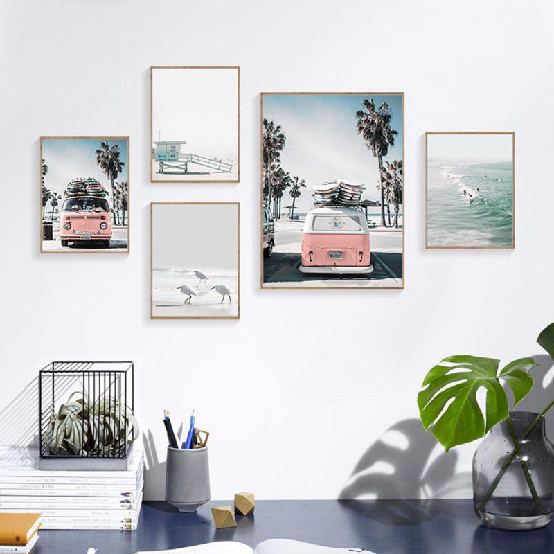 Sea Beach Landscape Nordic Plagát Nástenné Obrazy Na Plátne Home Decorations Unframe