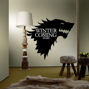 T-5 Game Of Thrones Znak Rodiny Stark Ice Wolf Nálepky Na Stenu Gravírované Na