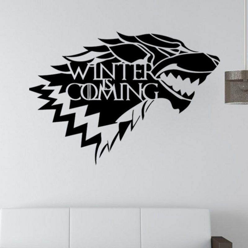 Vinylová Nálepka Z Game Of Thrones House Stark Wolf Vinyl Hbo Zima Sa Blíži