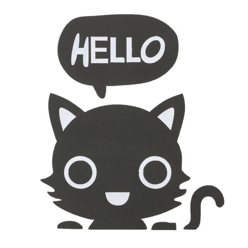 Vinylové Odnímateľné Samolepky Funny Cat Switch Stickers Black Art Decal Home Decor