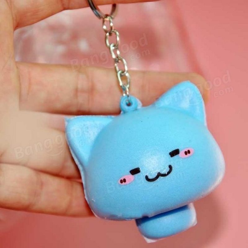 1pc Simulácia Chlieb Huba Roztomilá Tvár Keychain Squishy Crafts Kreatívna Dekorácia