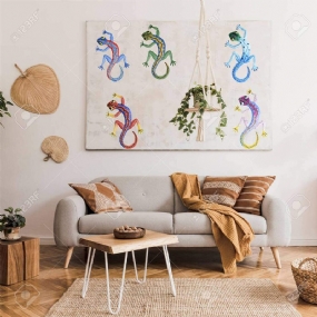 2/3/5 Metal Gecko Wall Decor Art Set Závesná Umelecká Nástenná Dekorácia Do Spálne Obývacia Izba Kancelária Záhrada