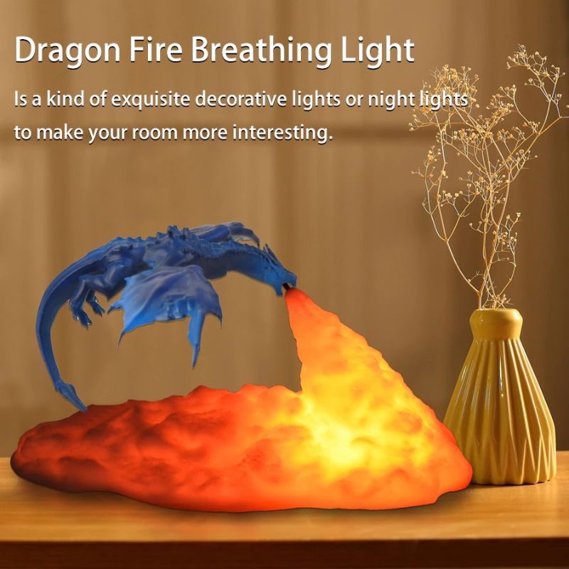 3d Dragon Lamp Spálne Led Nočné Svetlo