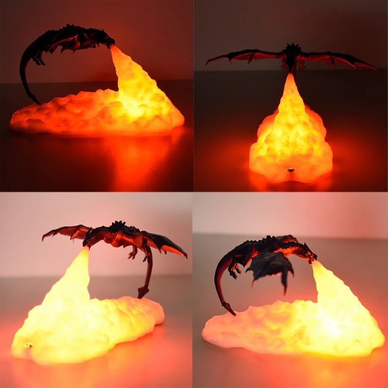 3d Dragon Lamp Spálne Led Nočné Svetlo