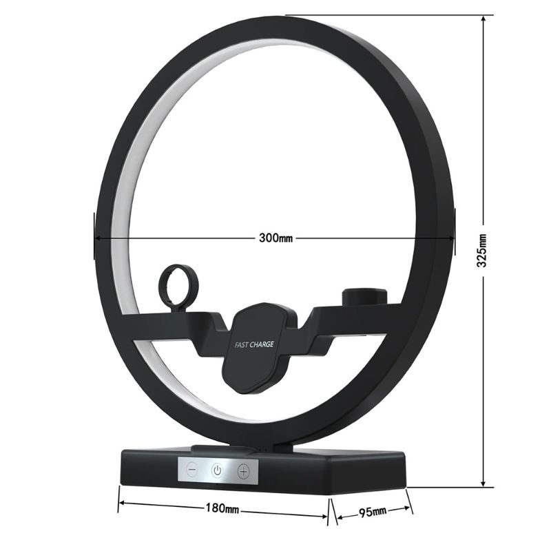 Bezdrôtová Nabíjacia Dokovacia Stanica 3 V 1 Stolná Lampa Fast Qi