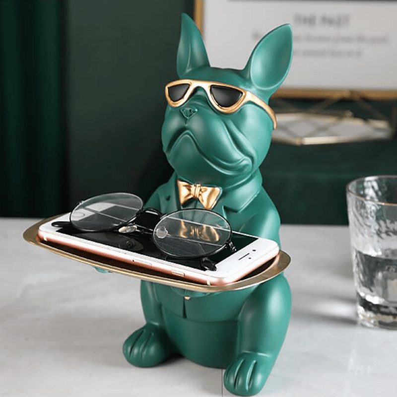 Bulldog Statue Table Home Decor Piggy Bank