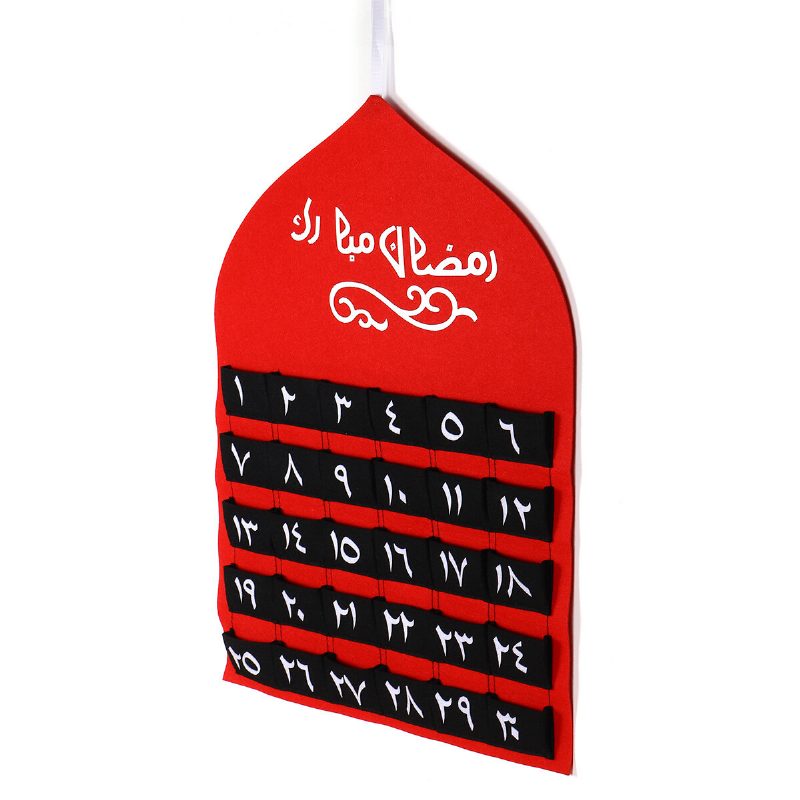 Detský Arabský Mdf Ramadánový Adventný Kalendár 30 Vreciek Eid Mubarak Diy House Decor