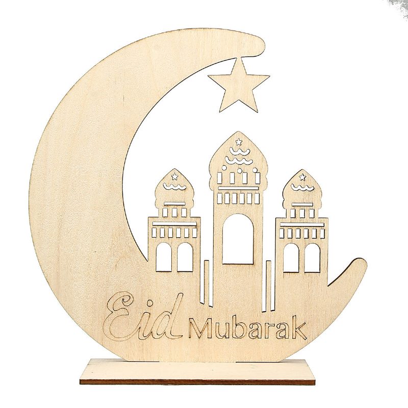 Drevené Diy Dekorácie Islamský Palác Eid Al-fitr Mubarak Darčeky Home Ornament