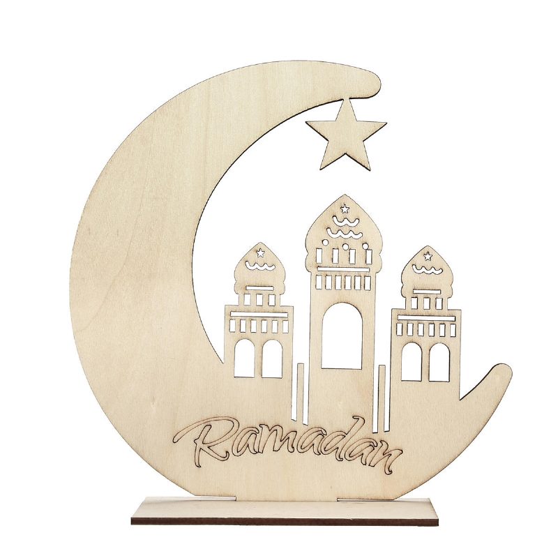 Drevené Diy Dekorácie Islamský Palác Eid Al-fitr Mubarak Darčeky Home Ornament