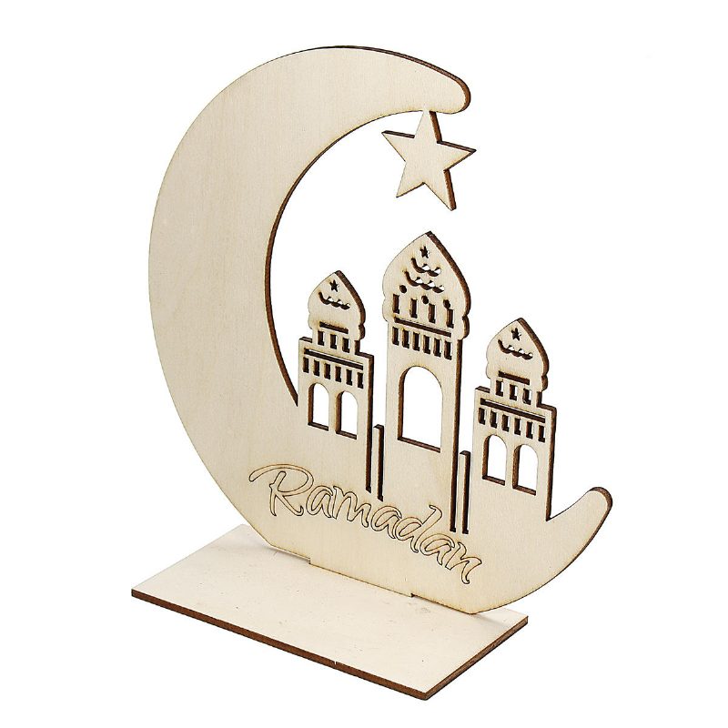 Drevené Diy Dekorácie Islamský Palác Eid Al-fitr Mubarak Darčeky Home Ornament