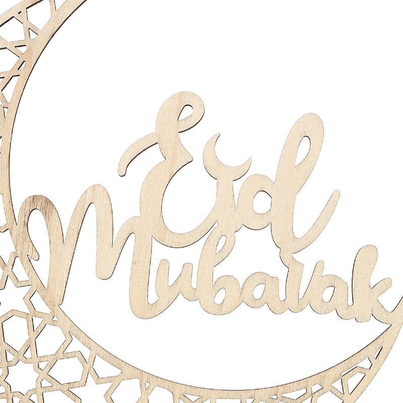 Eid Mubarak Islam Al-fitr Drevená Ozdoba Závesná Znamenie Darčekové Domáce Dekorácie