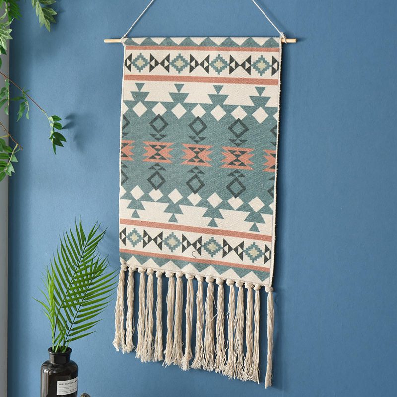 Gobelín Macrame Nástenný Závesný Chic Bohemian Home Dekorácia Izby Geometric Art Mat