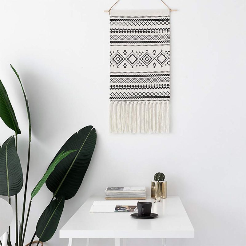 Gobelín Macrame Nástenný Závesný Chic Bohemian Home Dekorácia Izby Geometric Art Mat