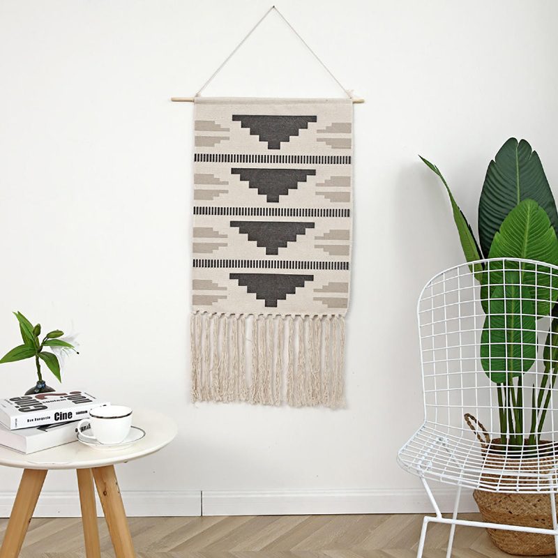 Gobelín Macrame Nástenný Závesný Chic Bohemian Home Dekorácia Izby Geometric Art Mat