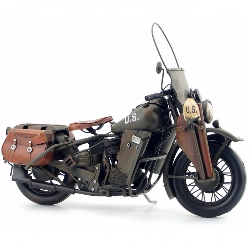 Motocykel Vintage Starožitný Klasický Vojenský Model Retro