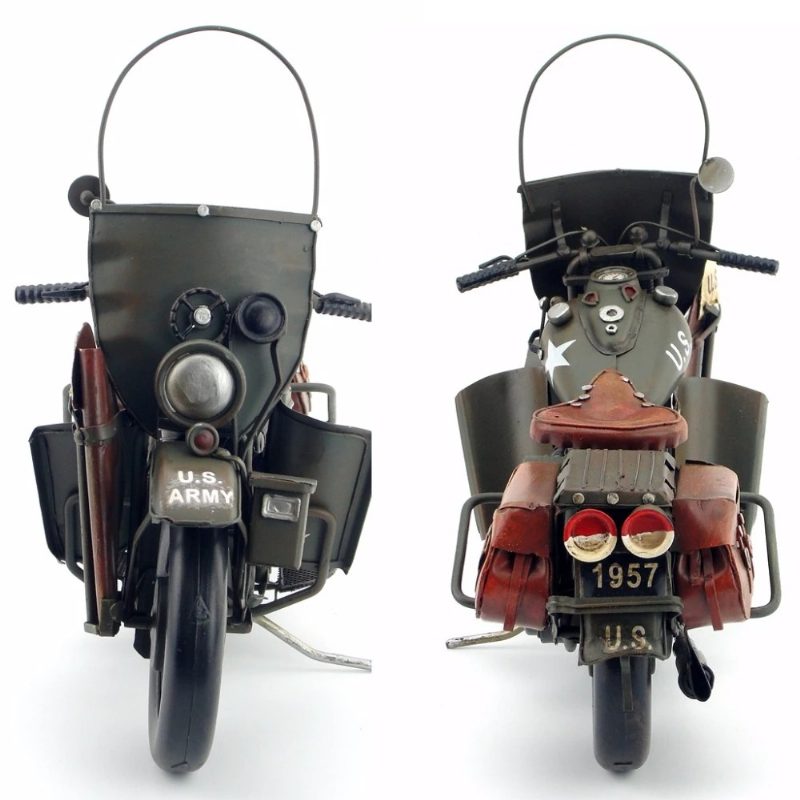 Motocykel Vintage Starožitný Klasický Vojenský Model Retro