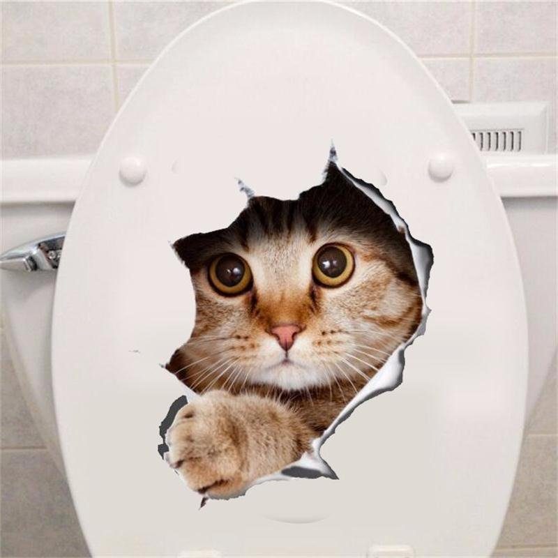 Nálepka Na Toaletný Kryt So Vzorom Mačky