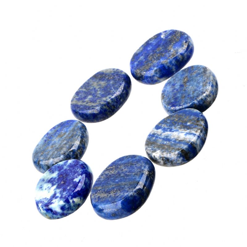 Sada 7ks Masážnych Kameňov Lapis Lazuli 8ks V Tvare Srdca