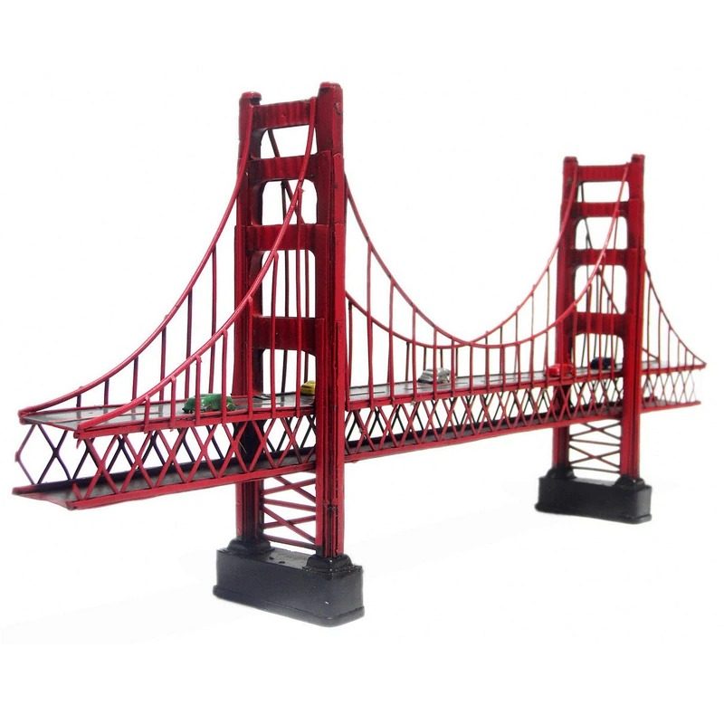 Starožitný Klasický Most Golden Gate V San Franciscu Model Retro Vintage