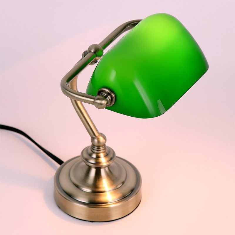 Stolová Lampa V Európskom Štýle Zelená Spálňa Na Ochranu Očí
