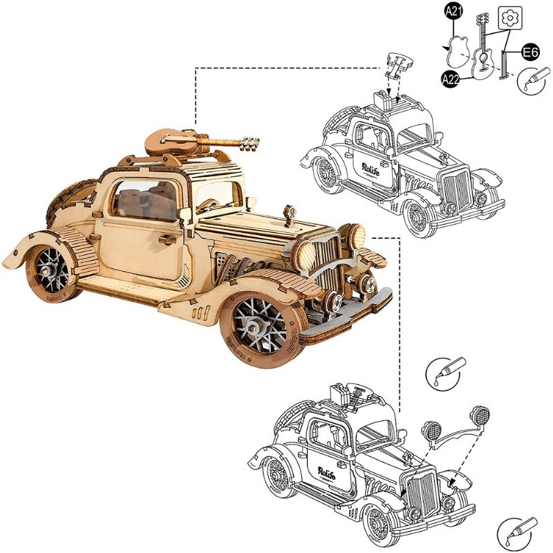 Súprava 3d Transportného Dreveného Modelu Pre Detskú Dekoráciu Na Stôl