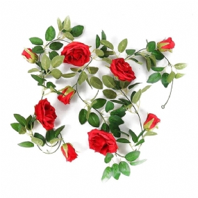 Umelé Kvety Dekoratívne Ruže Ivy Vine Svadobná Dekorácia Real Touch Hodvábny Kvet