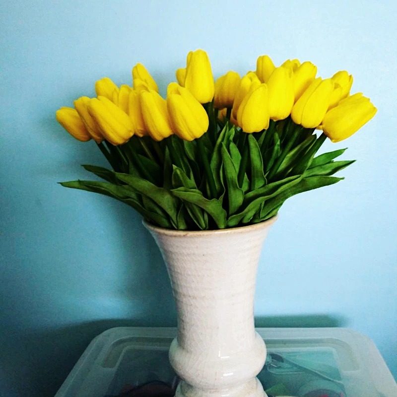 Umelé Tulipány 10ks Pu Real Touch Flower