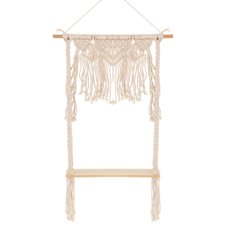 Woven Macrame Boho Plant Hanger Holder Tapestry Nástenné Umenie Pre Domáce Úložné Dekorácie