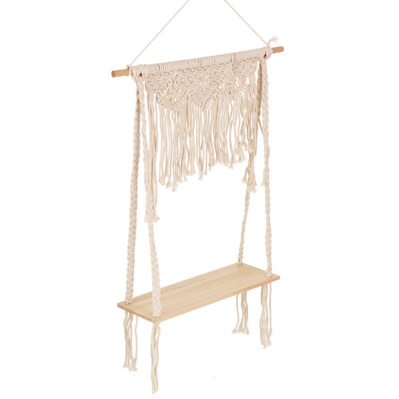 Woven Macrame Boho Plant Hanger Holder Tapestry Nástenné Umenie Pre Domáce Úložné Dekorácie