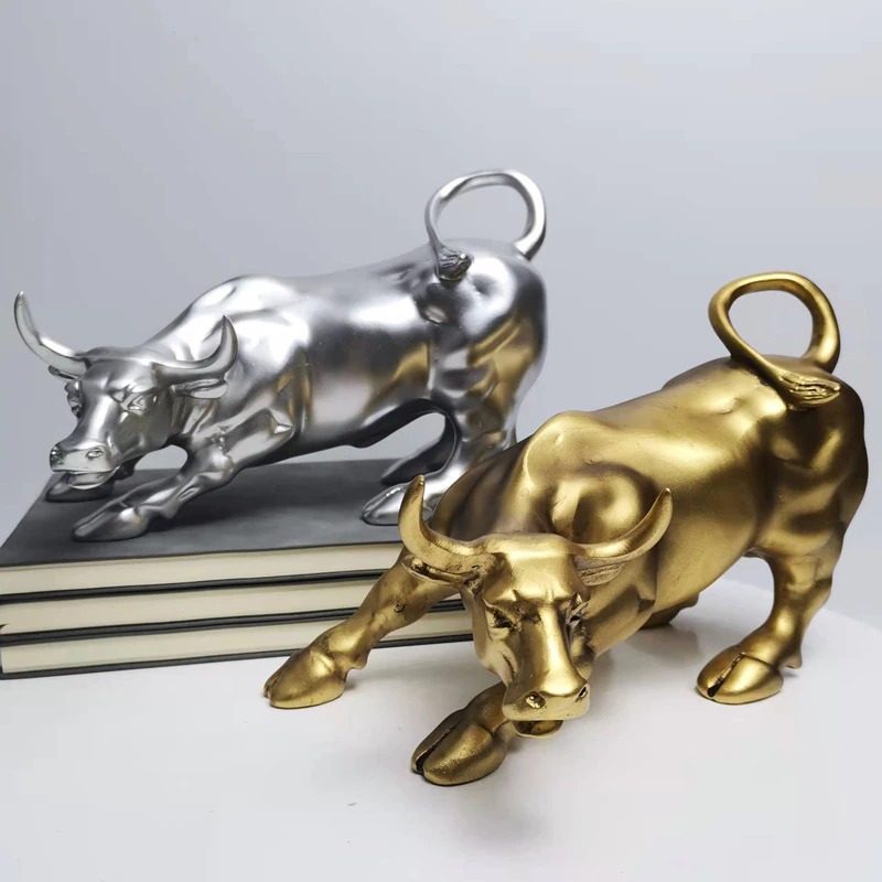 Živica Deer Golden Bull Figúrky Home Decor