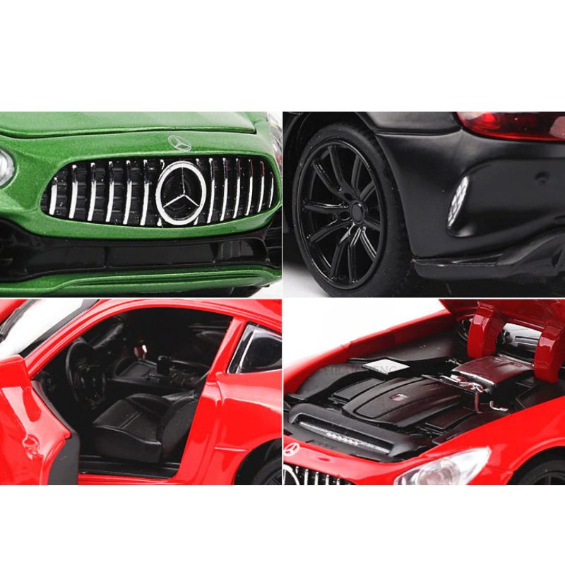 Zliatinové Športové Auto Mercedes Amg Gtr Open Doors Sound Lights