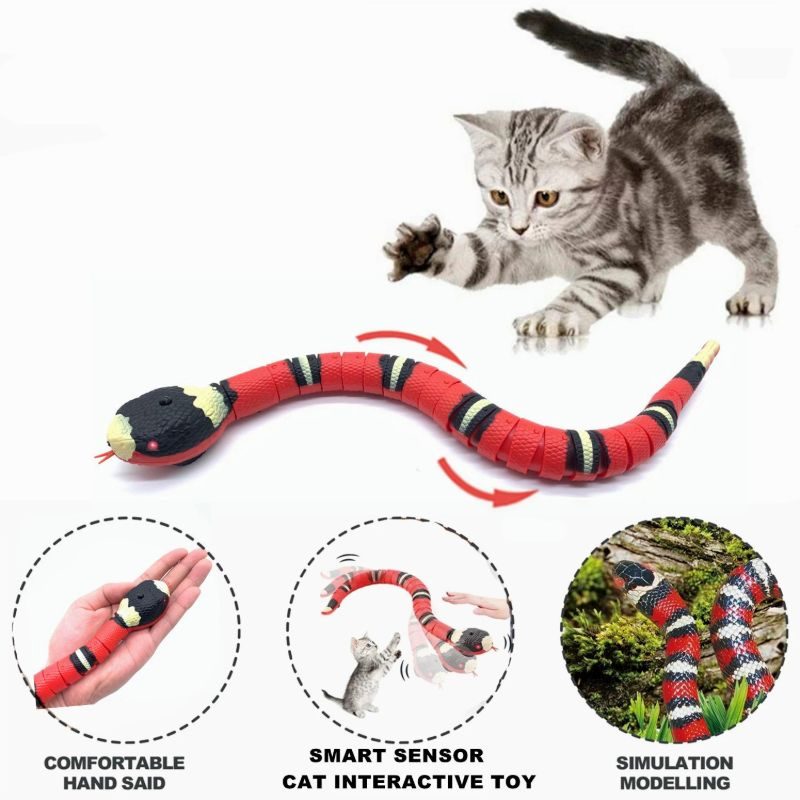 Elektrická Interaktívna Hračka Cat Snake Smart Sensing