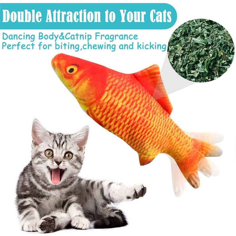 Floppy Fish Cats Interaktívne Pohyblivé Hračky Catnip