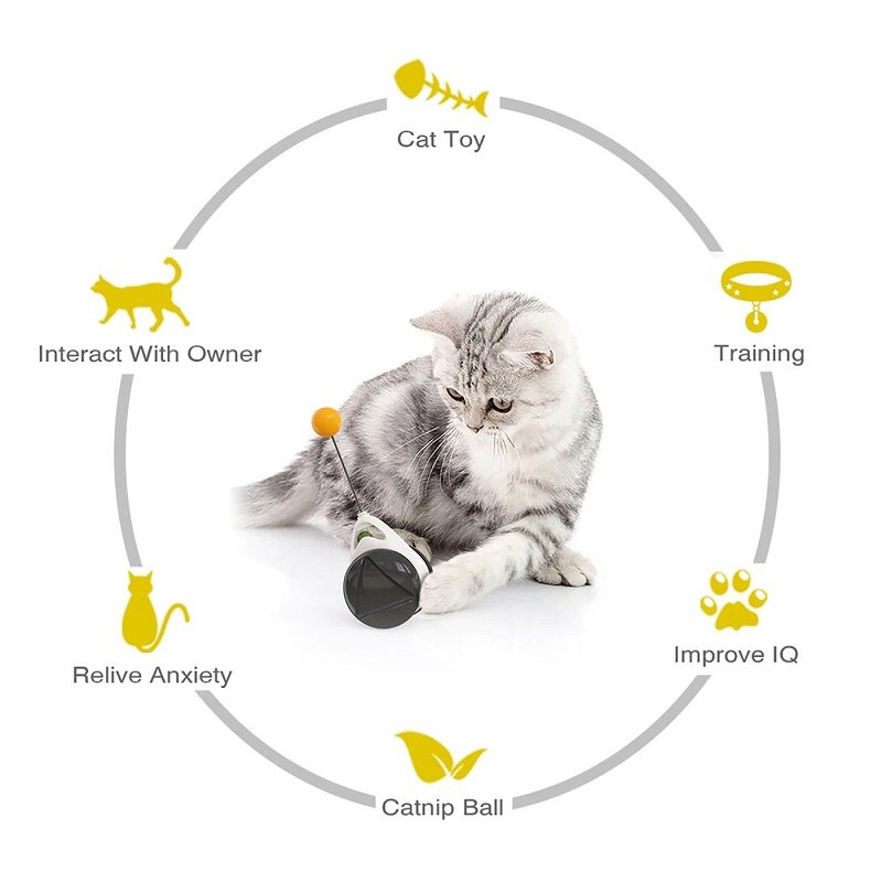 Hračka Na Prenasledovanie Mačky Interaktívne Vyváženie 360° Auto S Guľôčkovou Hlavou