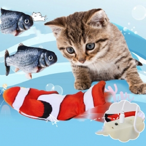Jeteven Cat Clownfish Kapor S Catnip Nabíjacím Káblom Potreby Pre Šteňatá Pre Zvieratá Hranie Pre Psov
