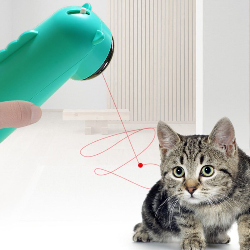 Usb Automatická Hračka Pre Mačky Teaser Interaktívny Inteligentný Škádlení Pet 5-uhlový 2-rýchlostný Led Laser Funny Handheld Mode Elektronické Zvieratko