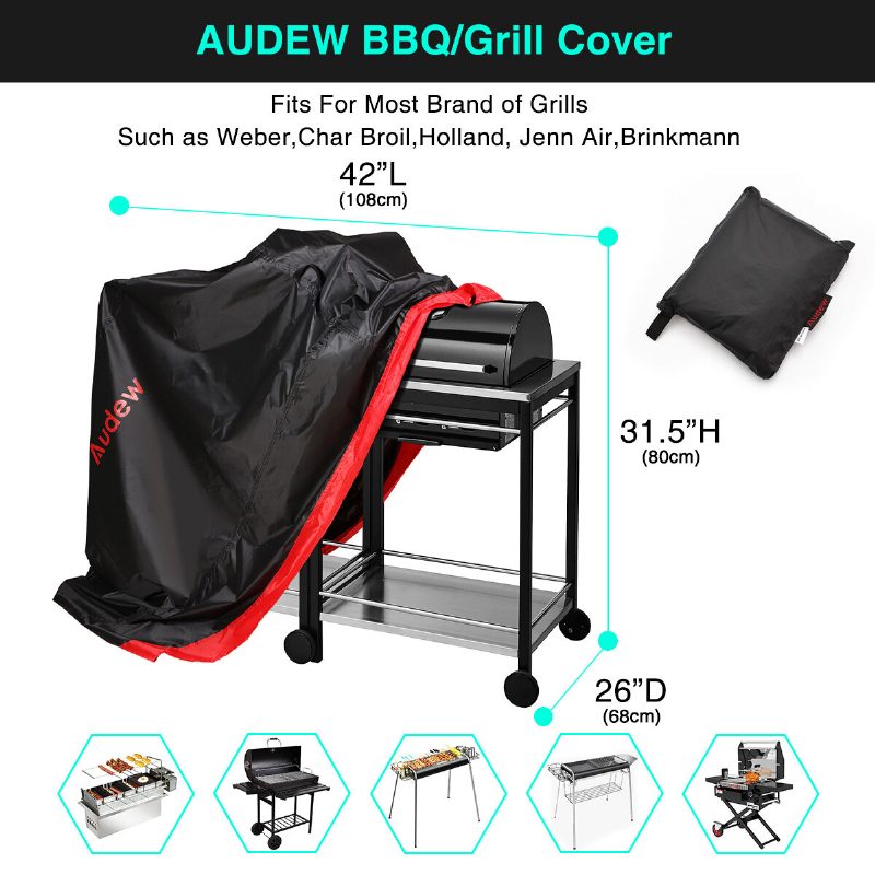 Audew 32-palcový Kryt Grilu Bbq Heavy Duty Vodotesný A Odolný Voči Uv Žiareniu Ochrana Vonku