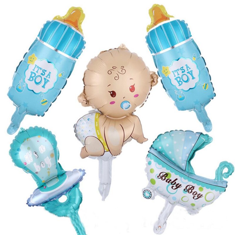 Baby Shower Boys Girls Party Balloon Decorations 5pcs