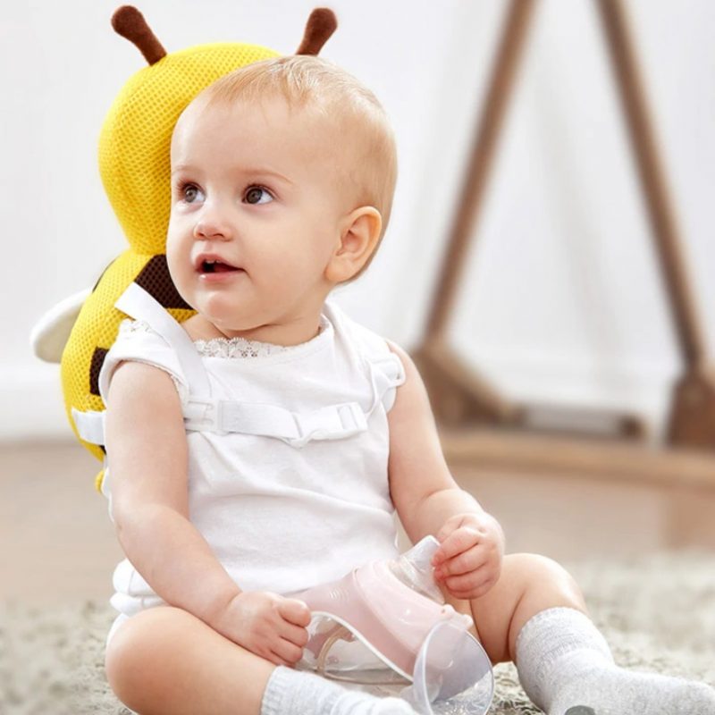 Batoľa Baby Head Protection Vankúš Backpack Wear – Bee