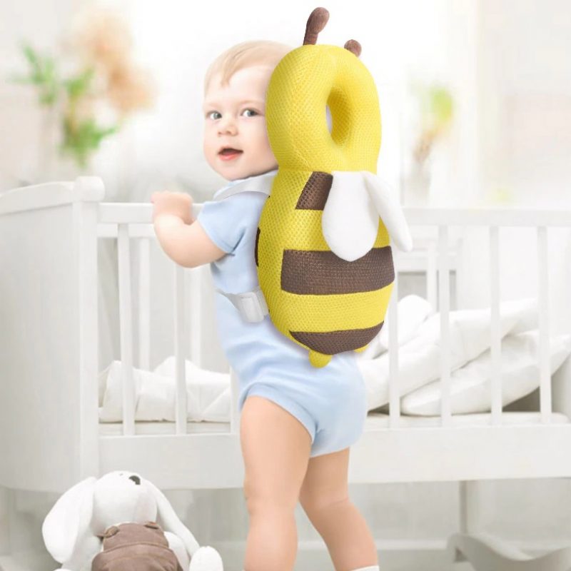 Batoľa Baby Head Protection Vankúš Backpack Wear – Bee