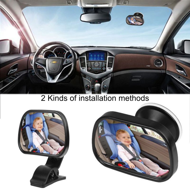 Bezpečnosť V Aute 2 V 1 Zadné Sedadlo Baby View Mirror Nastaviteľné