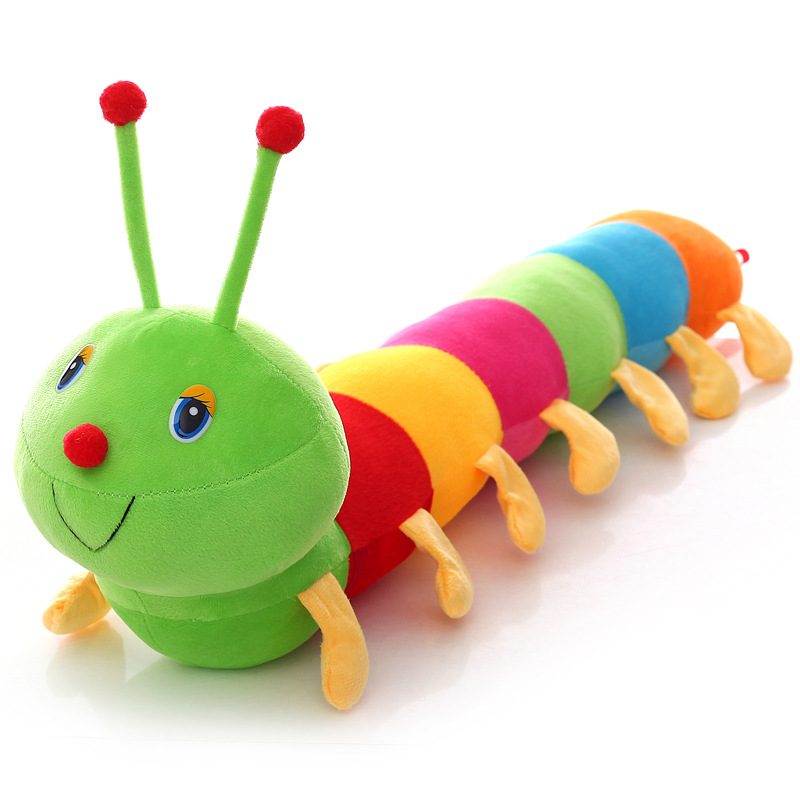 Plyšová Hračka Červ Vypchatá Farebná Bábika Caterpillar